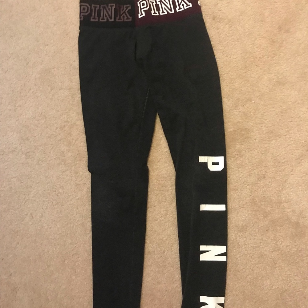 Grey and Maroon Pink Leggings